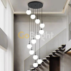 Candelabru Globus 12xE27 Diametru 40cm Negru
