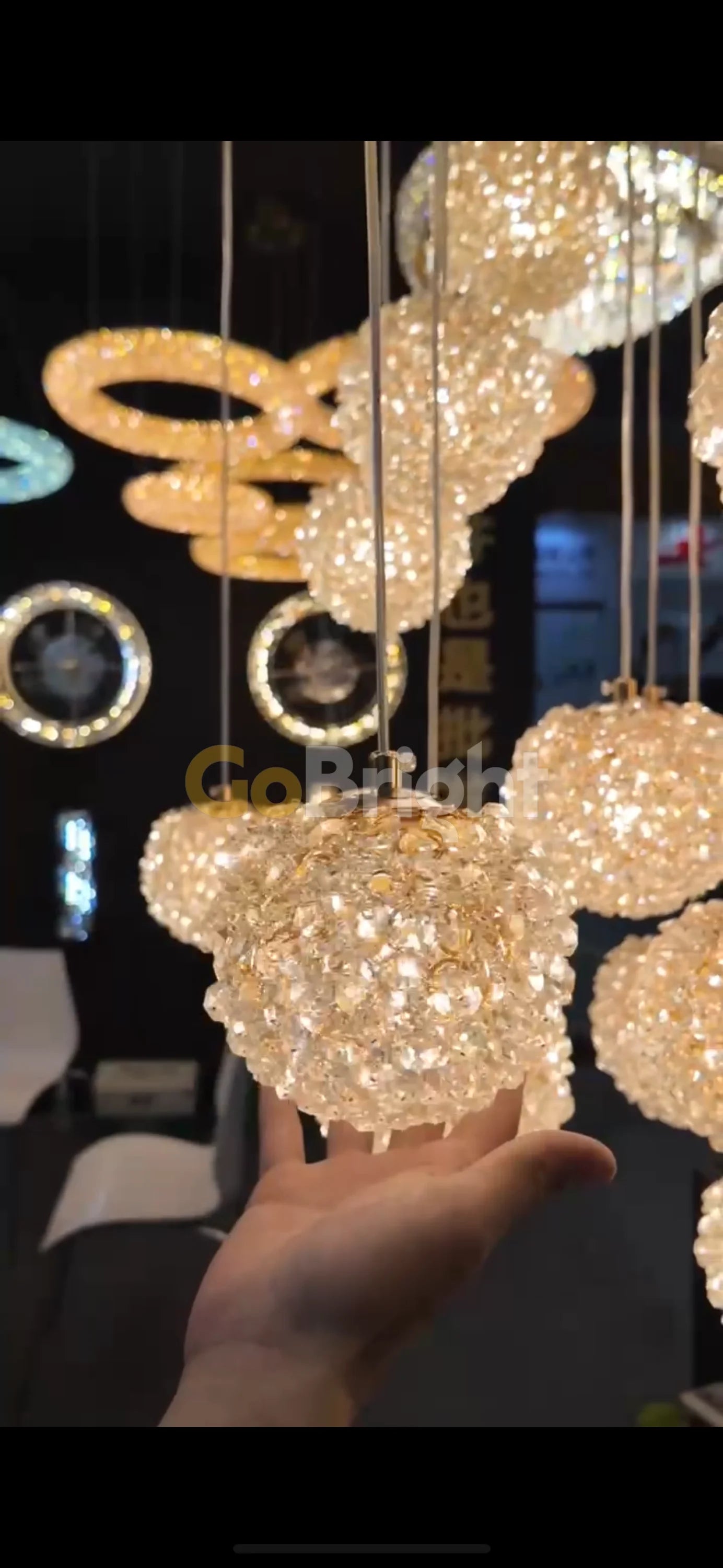 Candelabru Glow 20xG9 Diametru 50cm Auriu