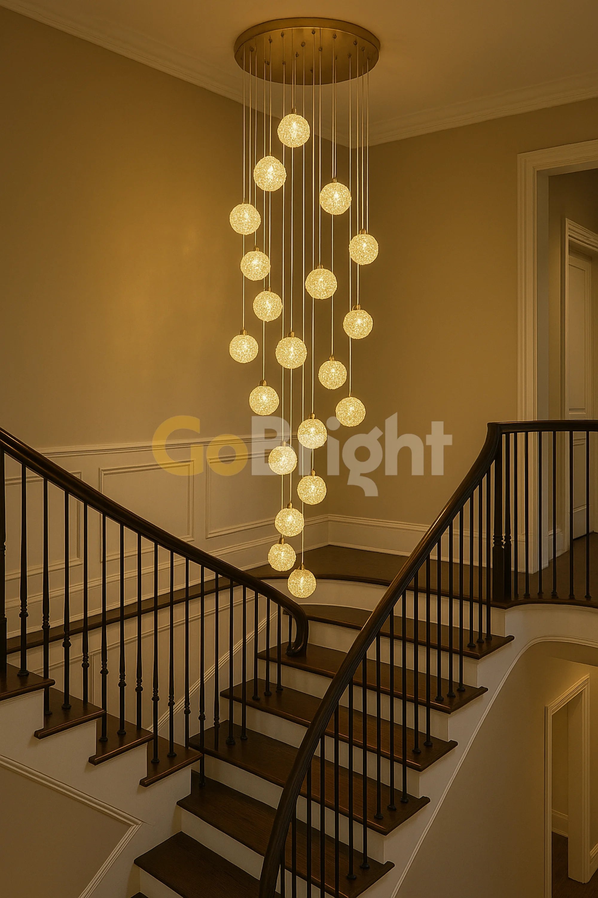 Candelabru Glow 30xG9 Diametru 60cm Auriu