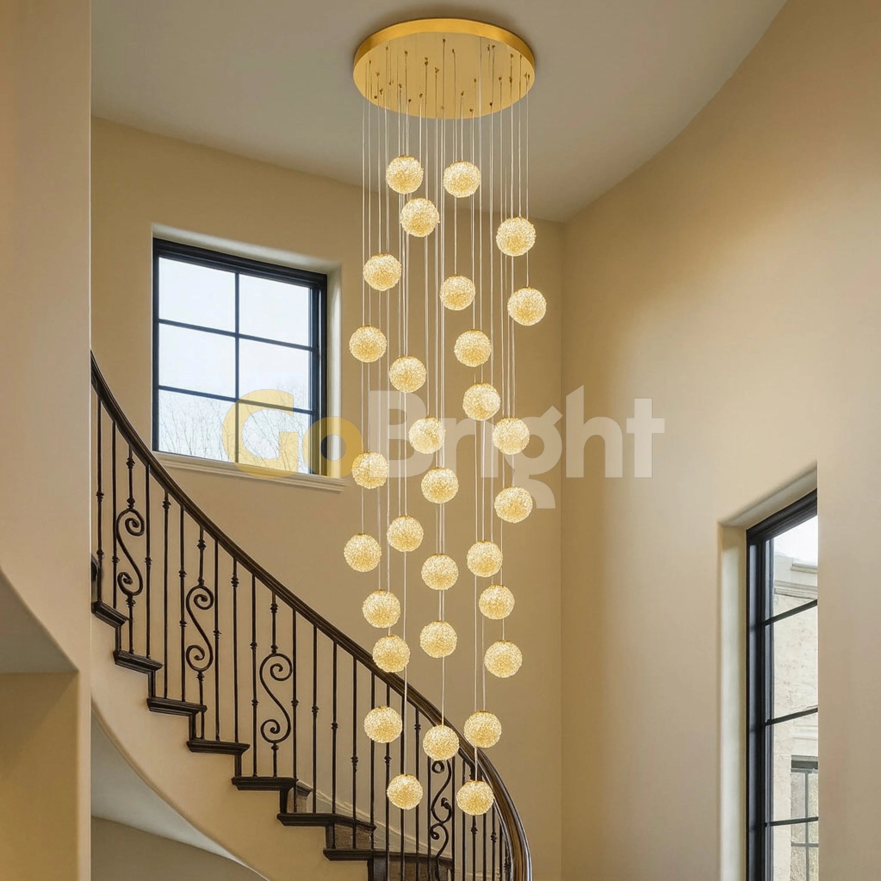 Candelabru Glow 30xG9 Diametru 60cm Auriu