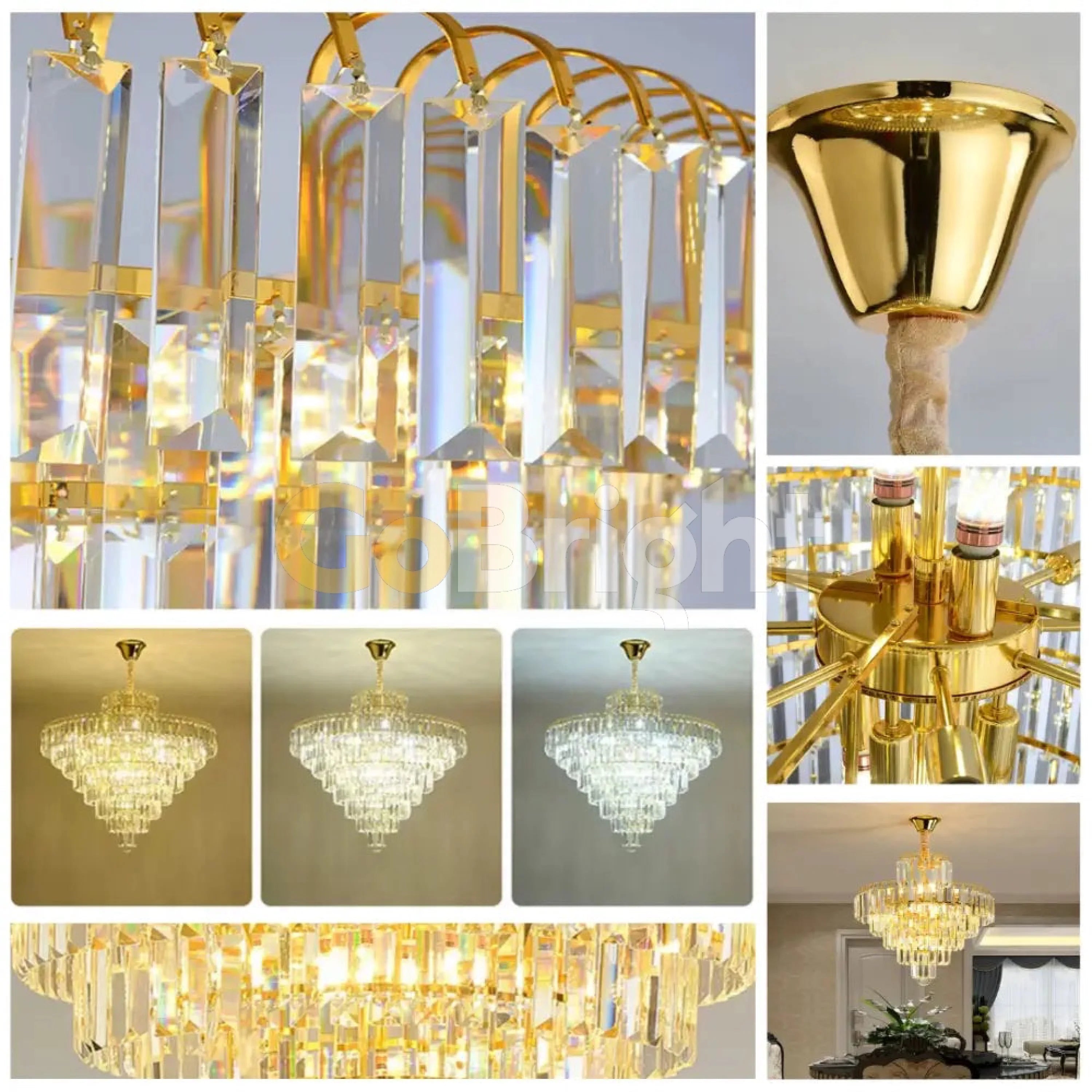 Candelabru Ivory 5xE14 Diametru 40cm Auriu