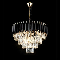 Candelabru Kimberly Diametru 40cm Negru + Auriu