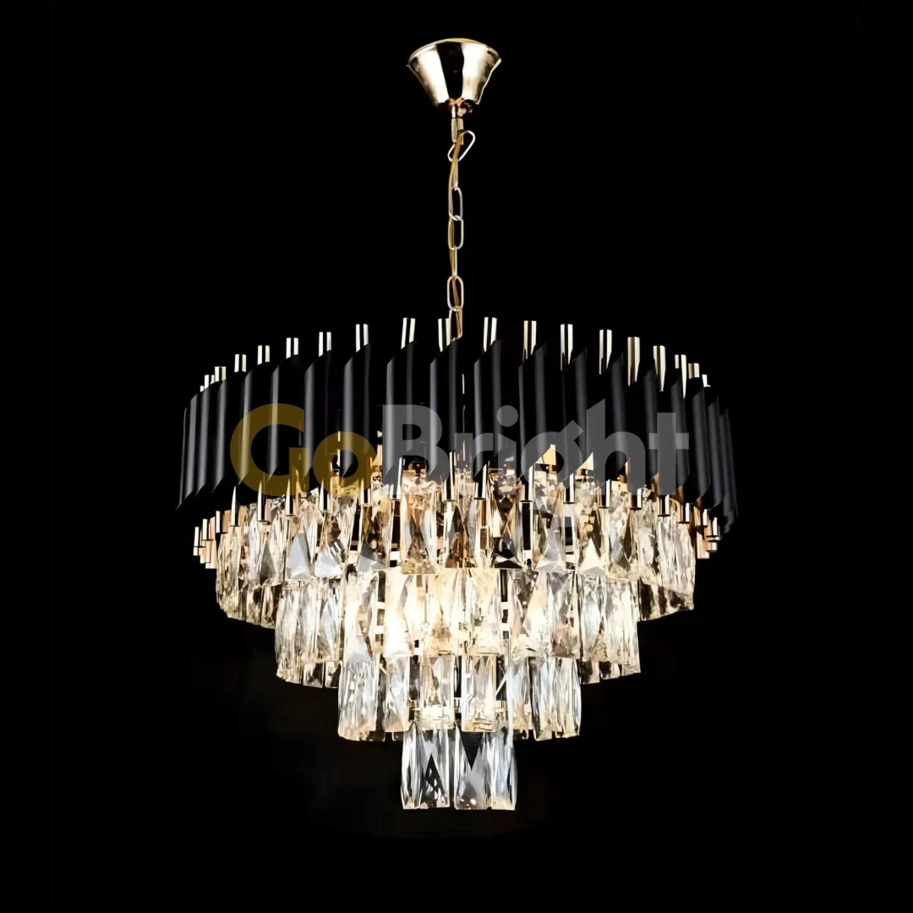 Candelabru Kimberly Diametru 40cm Negru + Auriu