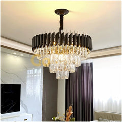 Candelabru Kimberly Diametru 40cm Negru + Auriu