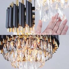 Candelabru Kimberly Diametru 40cm Negru + Auriu