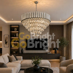 Candelabru Kimberly Diametru 50cm Argintiu