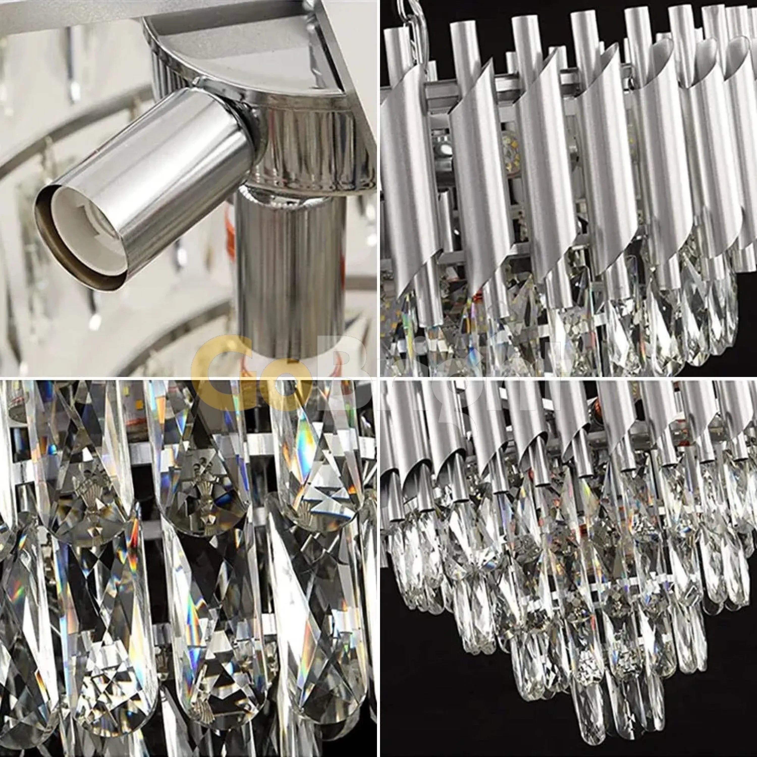 Candelabru Kimberly Diametru 50cm Argintiu