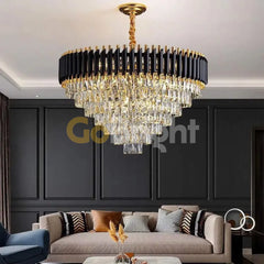 Candelabru Kimberly Diametru 75cm Negru + Auriu