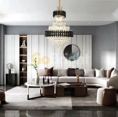 Candelabru Kimberly Diametru 80cm + 105cm Negru + Auriu