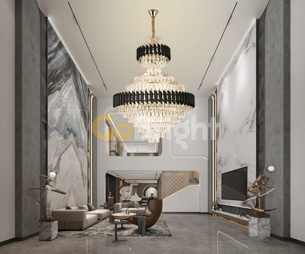 Candelabru Kimberly Diametru 80cm + 105cm Negru + Auriu
