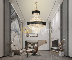 Candelabru Kimberly Diametru 80cm + 105cm Negru + Auriu
