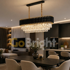 Candelabru Kimberly Diametru 80cm x 30cm Negru + Auriu