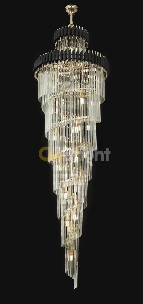 Candelabru Kimberly Lungime 180cm Diametru 60cm Negru + Auriu