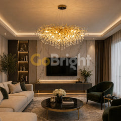 Candelabru Leon 80cm 8xE14 Auriu