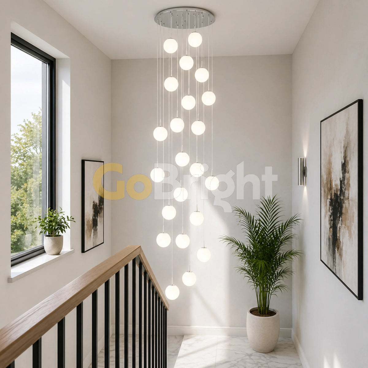 Candelabru Moon 25xE27 Diametru 60cm Argintiu