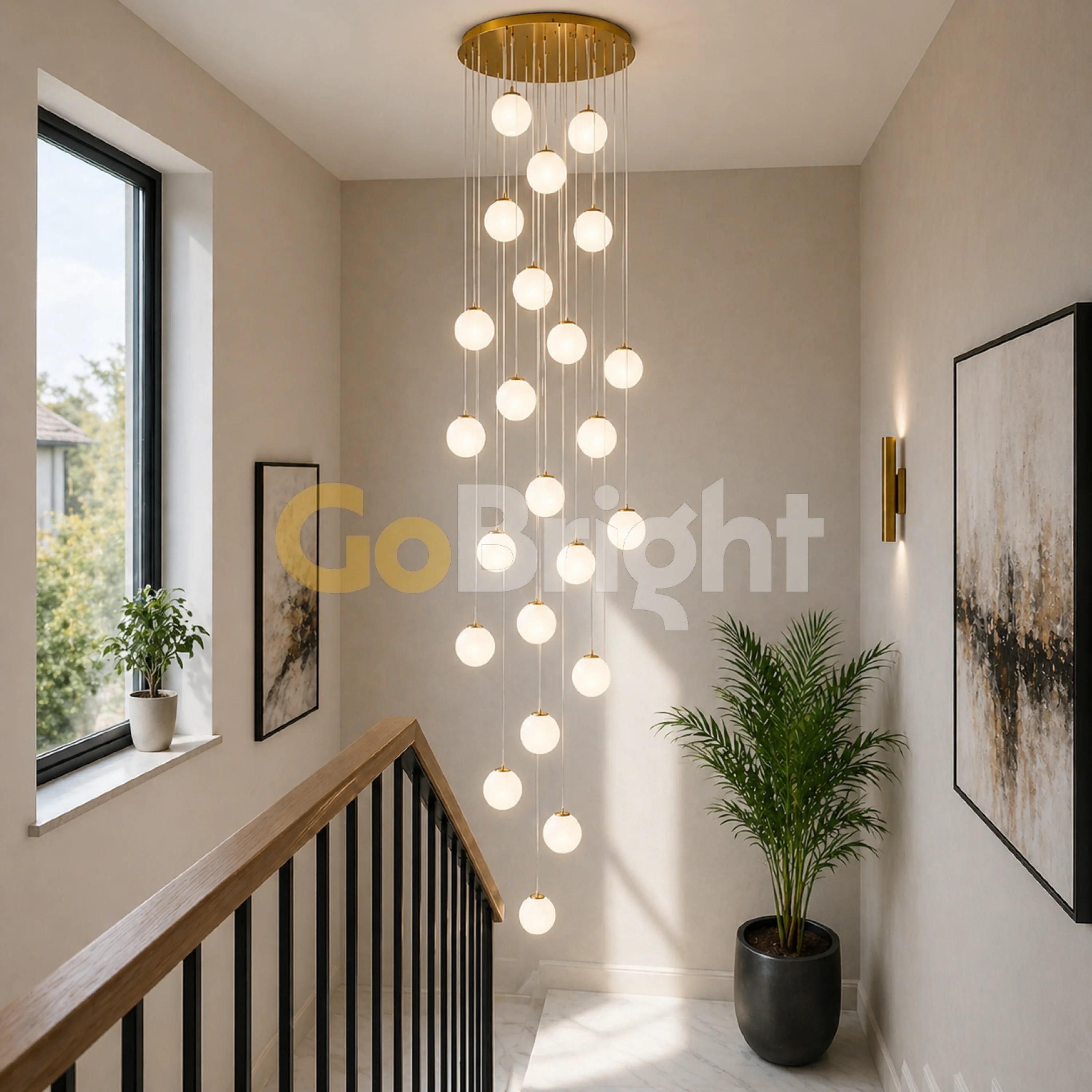 Candelabru Moon 25xE27 Diametru 60cm Auriu