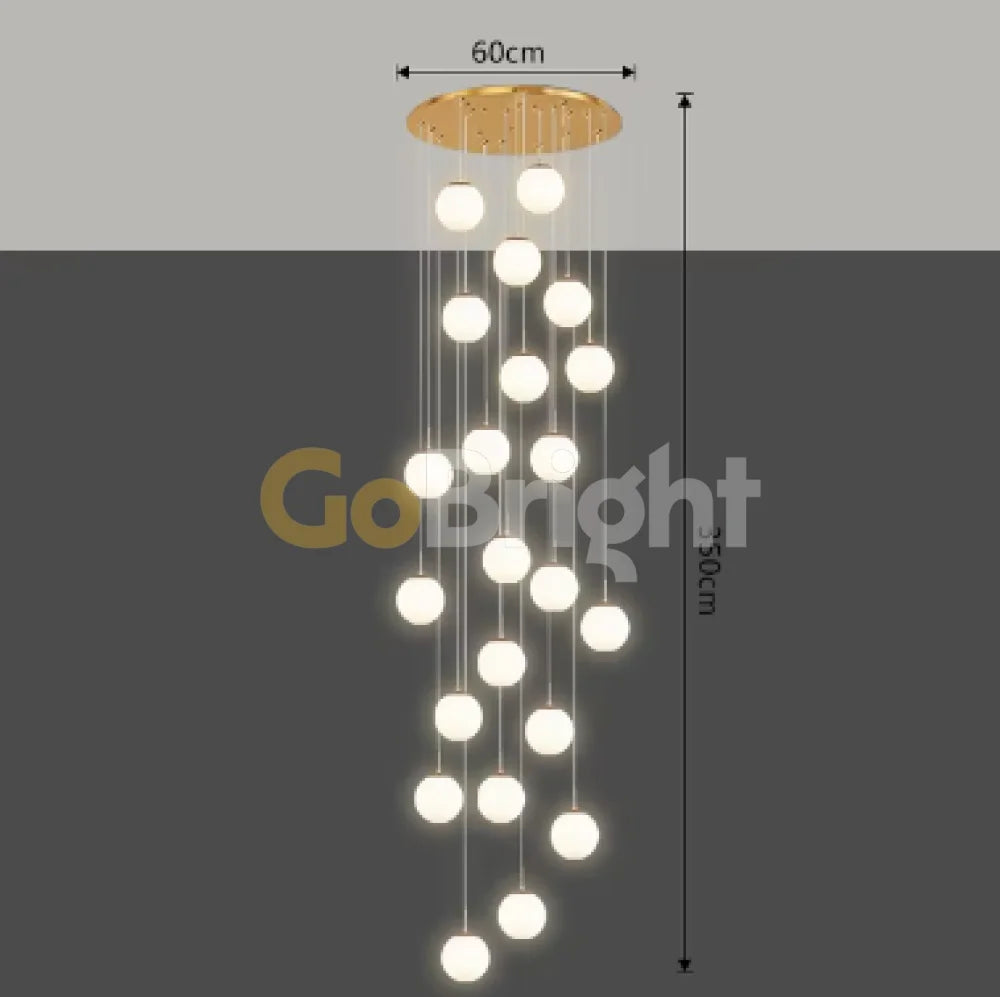 Candelabru Moon 25xE27 Diametru 60cm Auriu