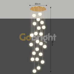Candelabru Moon 25xE27 Diametru 60cm Auriu