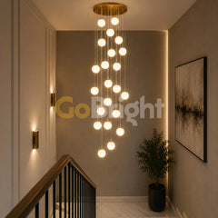 Candelabru Moon 25xE27 Diametru 60cm Auriu