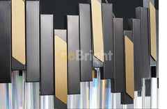 Candelabru Thena Diametru 30cm Negru + Auriu