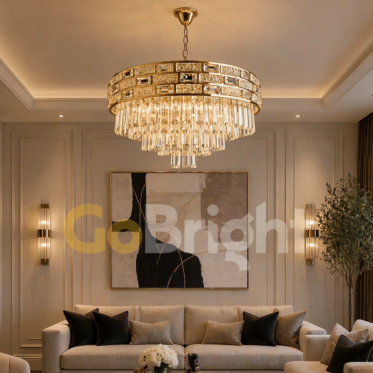 Candelabru Zergo 12xE27 Diametru 60cm Auriu