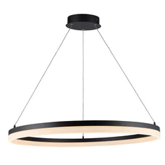 Pendul LED Diametru 50cm 70W cu Telecomanda Raven 3 Tipuri de Lumini Negru
