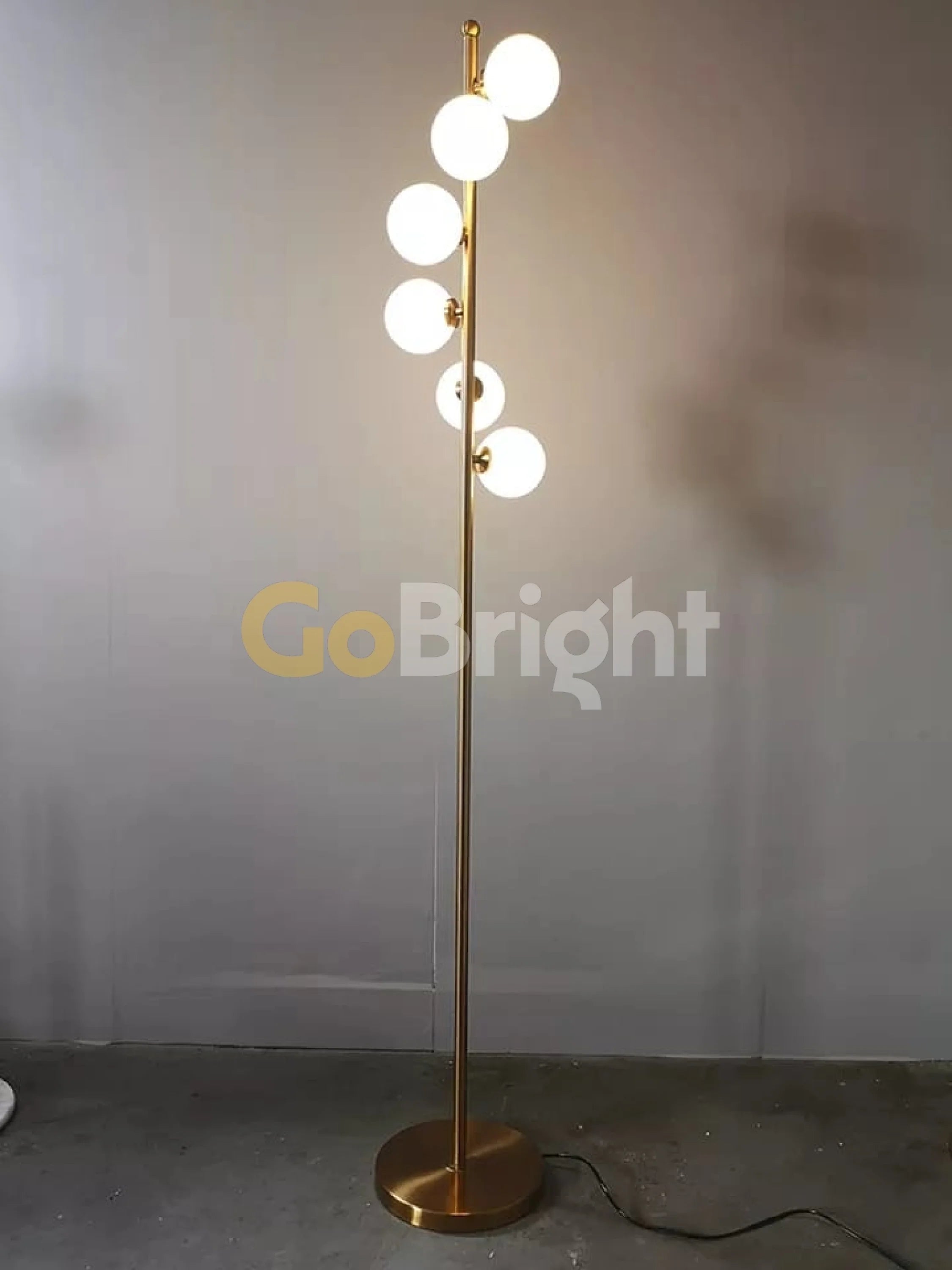 Lampadar Dublin Marmura 6xG4 170cm Auriu