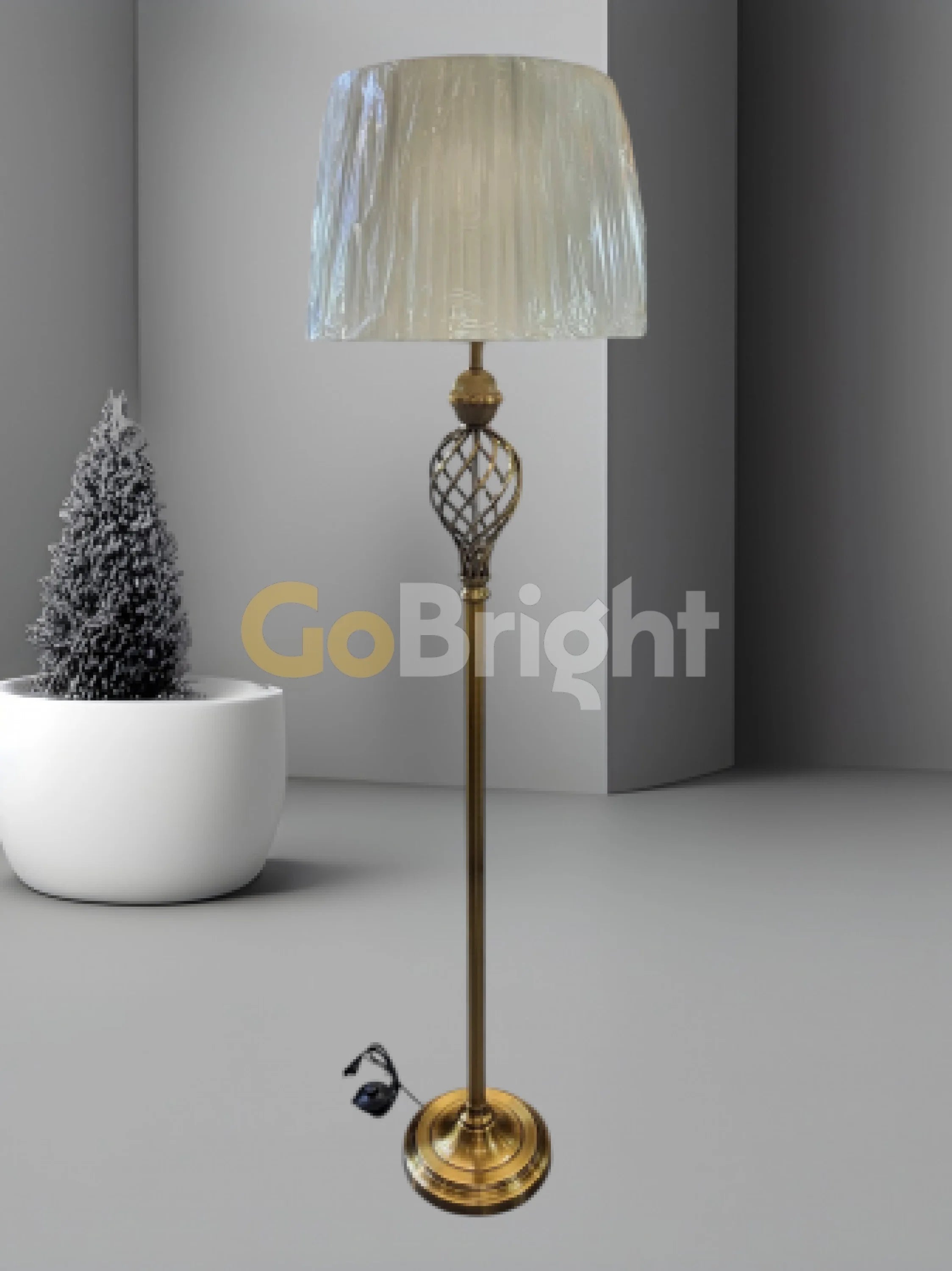 Lampadar Fiera 1xE27 170cm Auriu