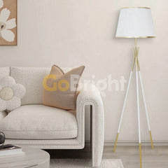 Lampadar Viena 1xE27 155cm Auriu + Alb