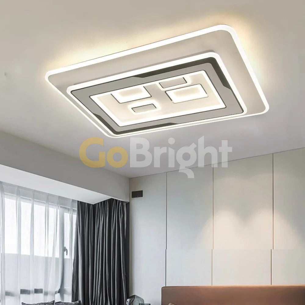 Lustra LED 120W cu Telecomanda Raisa 3 Tipuri de Lumini Alb