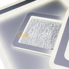 Lustra LED 40cm 144W cu Telecomanda Raisa 3 Tipuri de Lumini Alb