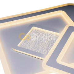 Lustra LED 40cm 144W cu Telecomanda Raisa 3 Tipuri de Lumini Alb