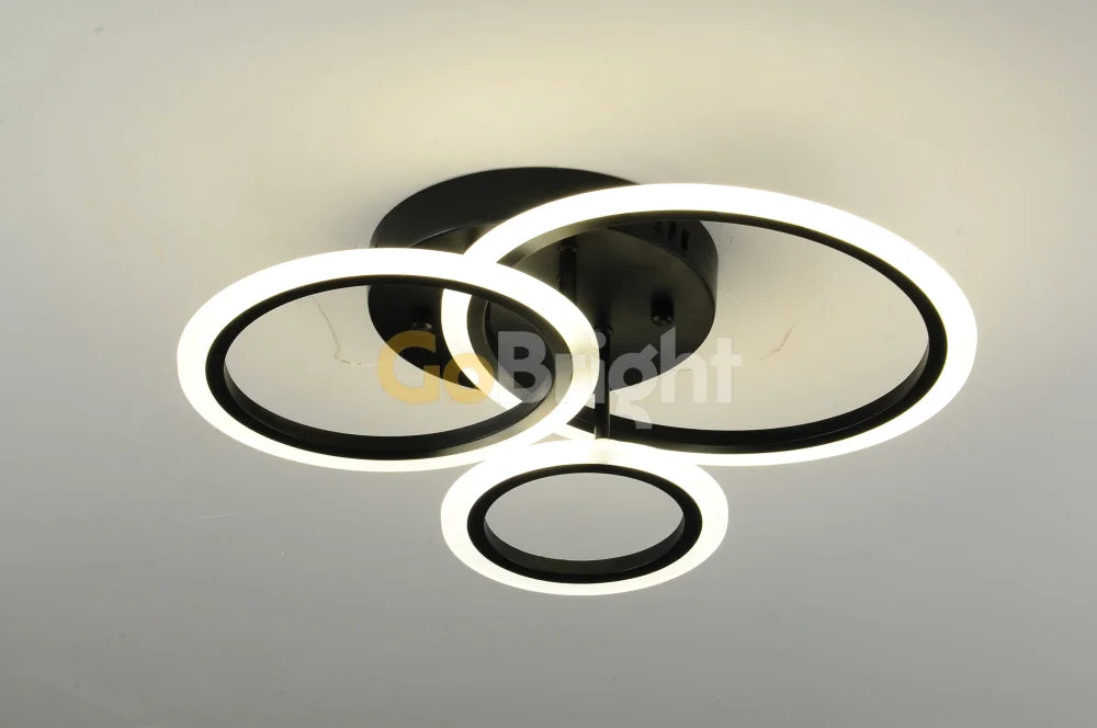 Lustra LED 66W Telecomanda Odele 3 Tipuri de Lumini Negru