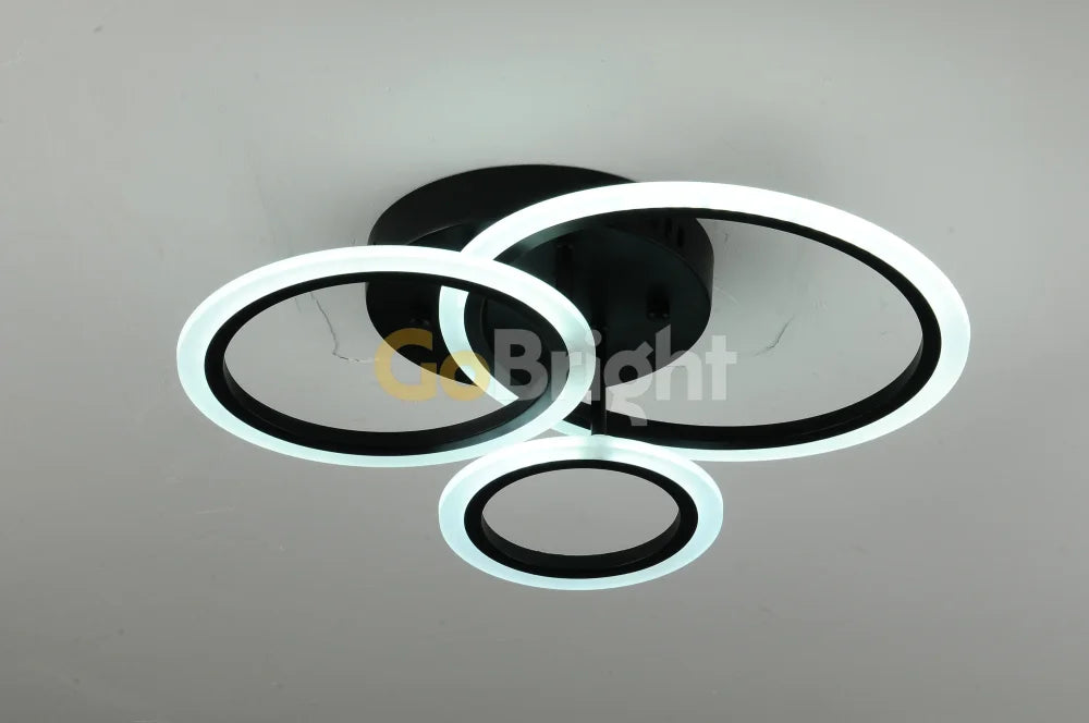 Lustra LED 66W Telecomanda Odele 3 Tipuri de Lumini Negru