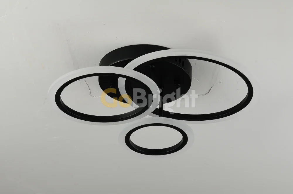 Lustra LED 66W Telecomanda Odele 3 Tipuri de Lumini Negru