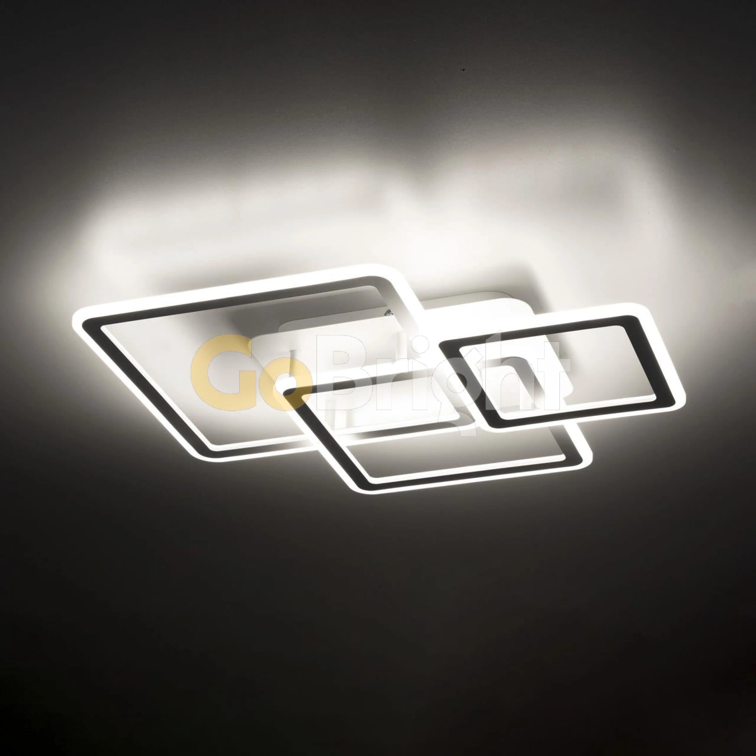 Lustra LED 80W cu Telecomanda Prince 3 Tipuri de Lumini Alb