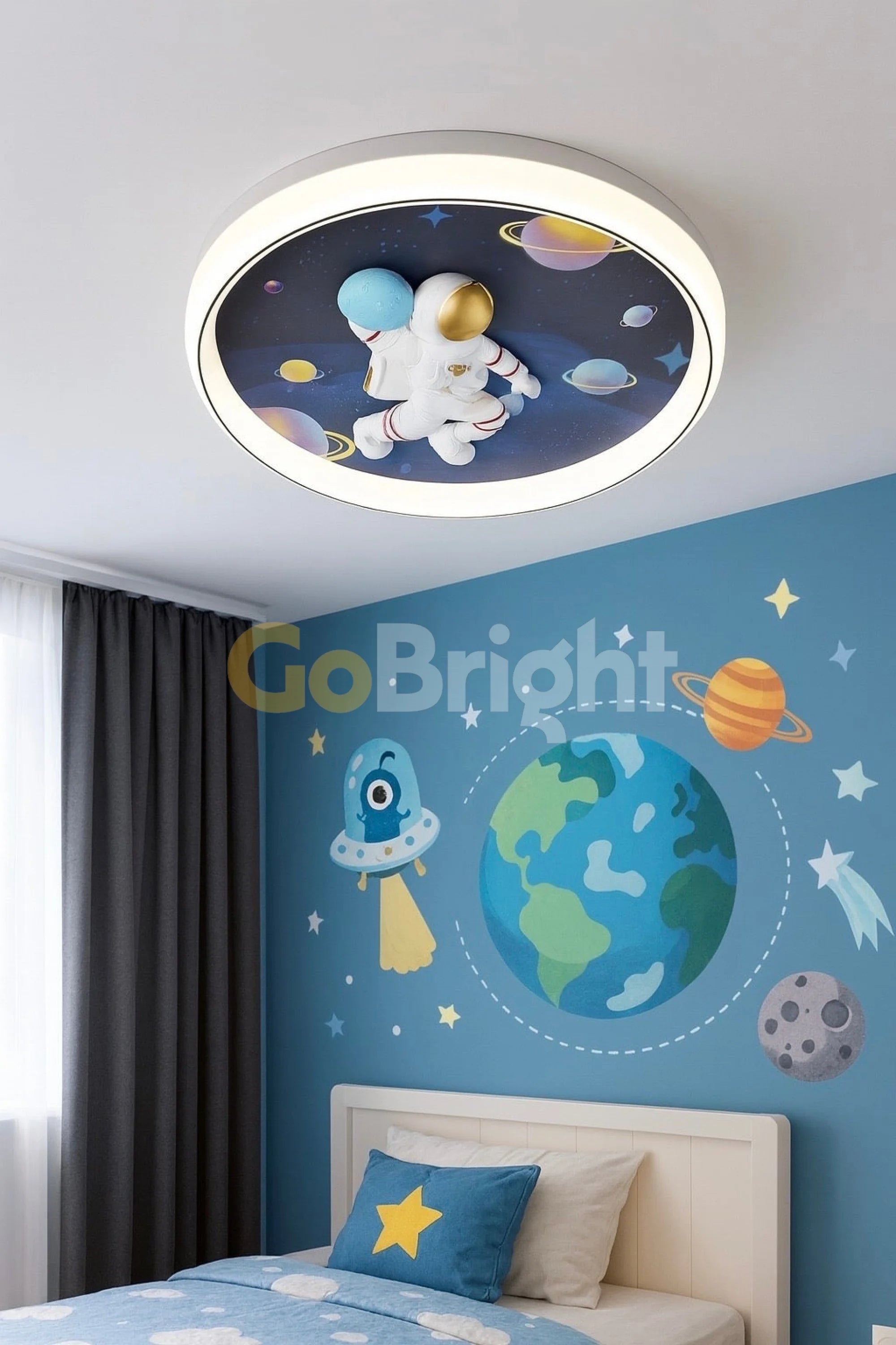 Lustra LED Copii 96W 50cm cu Telecomanda 3 Tipuri de Lumini