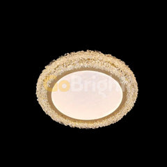Lustra LED Crystal 35cm cu Telecomanda 3 Tipuri de Lumini 50W Auriu