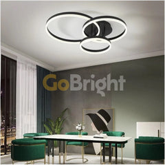 Lustra LED cu Telecomanda Azele 3 Tipuri de Lumini 136W Negru