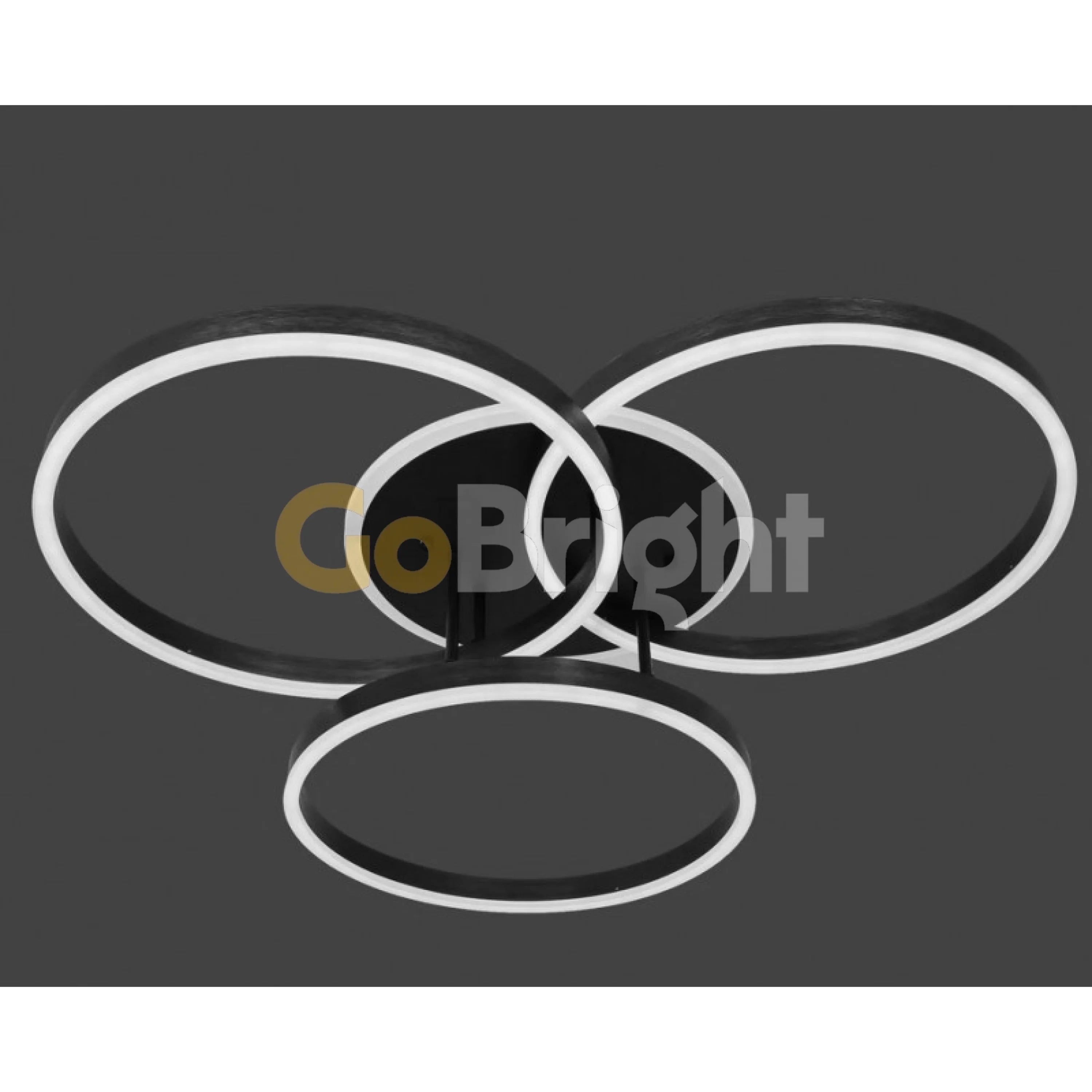 Lustra LED cu Telecomanda Azele 3 Tipuri de Lumini 136W Negru