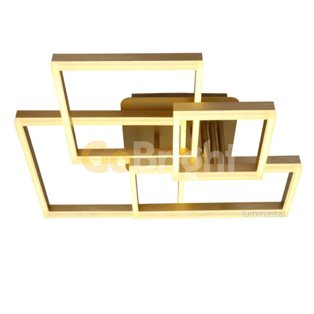 Lustra LED cu Telecomanda Azele 3 Tipuri de Lumini 184W Auriu