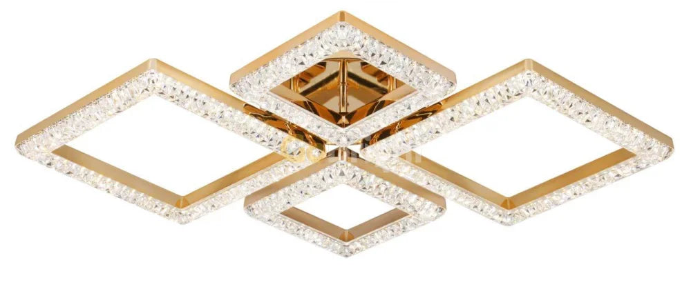 Lustra LED cu Telecomanda Elsabe 3 Tipuri de Lumini 100W Auriu