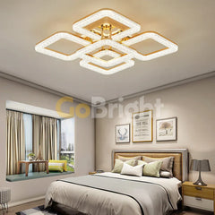 Lustra LED cu Telecomanda Elsabe 3 Tipuri de Lumini 160W Auriu