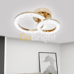 Lustra LED cu Telecomanda Elsabe 3 Tipuri de Lumini 42W Auriu