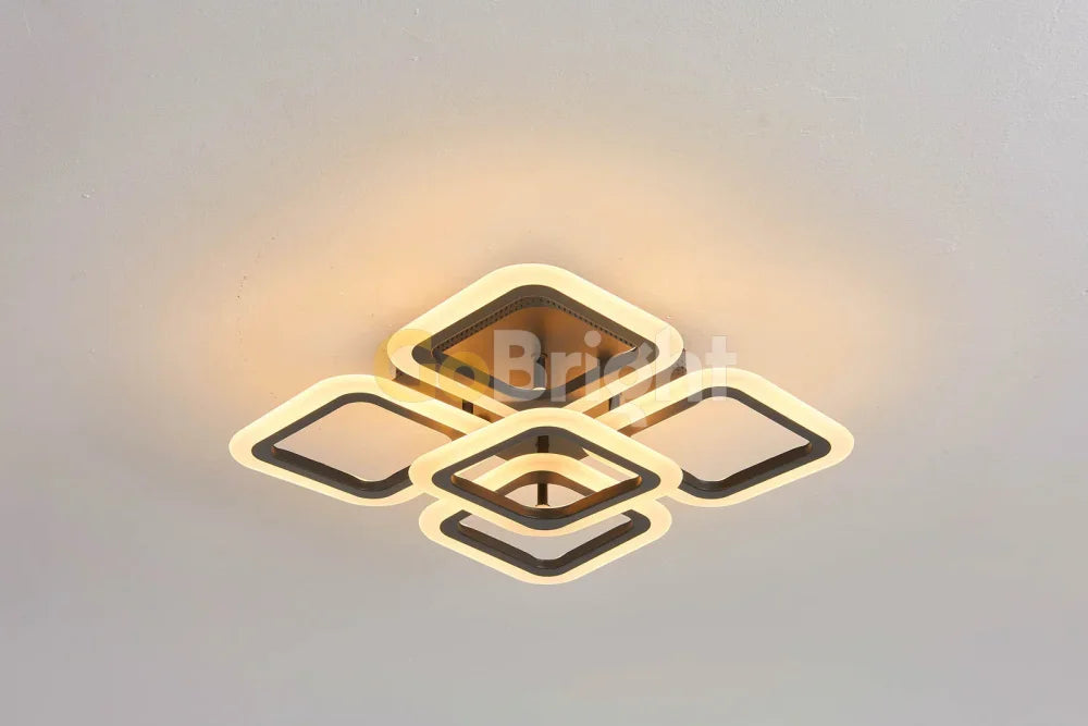 Lustra LED cu Telecomanda Estia 3 Tipuri de Lumini 90W Negru