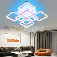 Lustra LED cu Telecomanda Grande 3 Tipuri de Lumini RGB 200W Alb