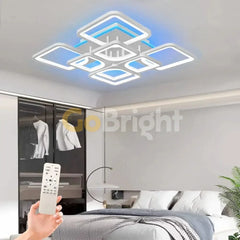 Lustra LED cu Telecomanda Grande 3 Tipuri de Lumini RGB 200W Alb