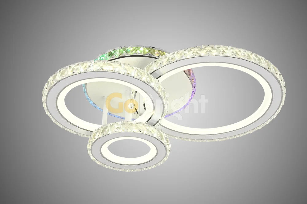 Lustra LED cu Telecomanda Imperial 3 Tipuri de Lumini RGB 130W Alb