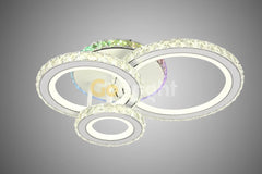 Lustra LED cu Telecomanda Imperial 3 Tipuri de Lumini RGB 130W Alb