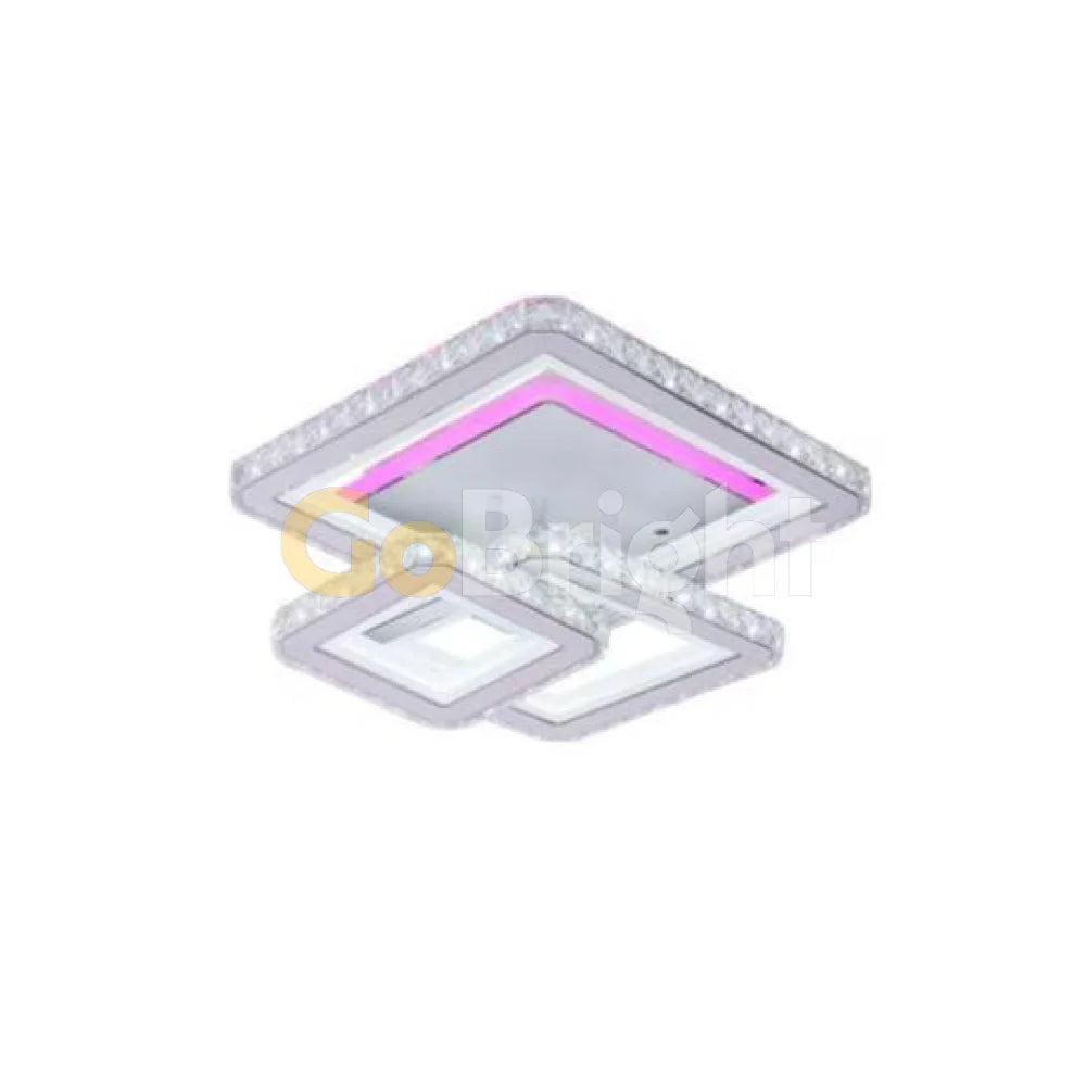 Lustra LED cu Telecomanda Imperial 3 Tipuri de Lumini RGB 130W Alb